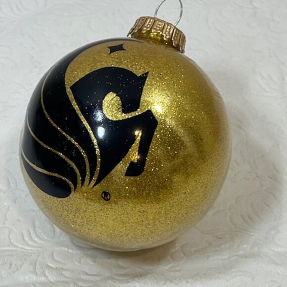 UCF University of Central Florida Sparkle Glass Bulb Christmas Ornament 3" - Picture 3 of 6